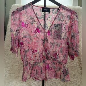 The Kooples short sleeved ruffled top size 1